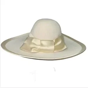 Authentic Gucci white Aurora rabbit felt Fedora sun hat MONTIQUE - Long Lasting Lightfelt 2 1/2 inch Wide Brim Wool  main image 4